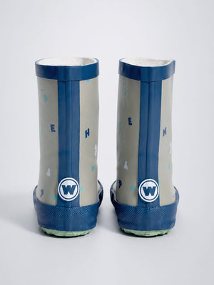 Little Surprise Box Mr. Letter Bold Rain Gumboots | The Mom Store - 23EU Kids Gumboots