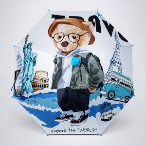 Little Surprise Box Mr Tedd Kids Umbrella | The Mom Store - Monsoon Wear