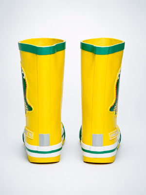 Little Surprise Box Mr. Yelosaur Stripe Rain Gumboots | The Mom Store - 29EU Kids Gumboots