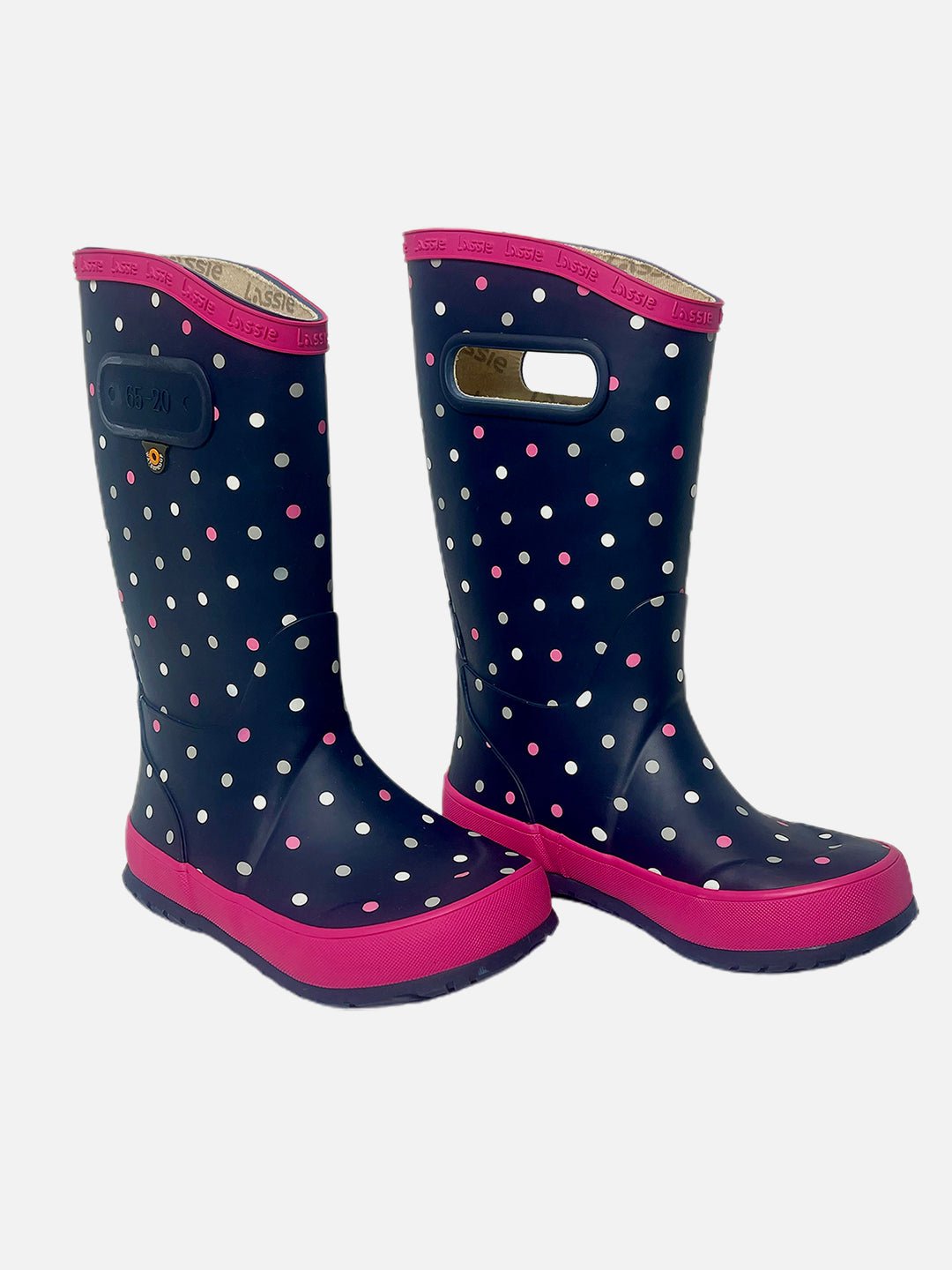 Little Surprise Box Ms. Dotty Curve , Flexible Rubber Rain Gumboots for Toddlers and Kids - LSB - S6 - GB - DOTTYCURVE - 27EU