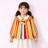 Little Surprise Box Multi - Color Stripes Cardigan with Bow & Pompom, Winter Cardigan Sweater for Kids - 2 - 3 Years Kids Sweater