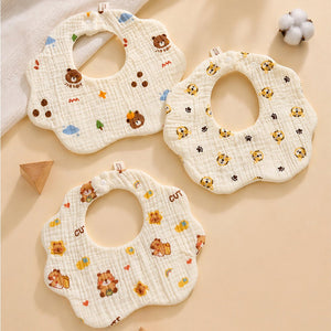 Little Surprise Box Muslin Bib Set 3PCS Cream | The Mom Store - Bedding