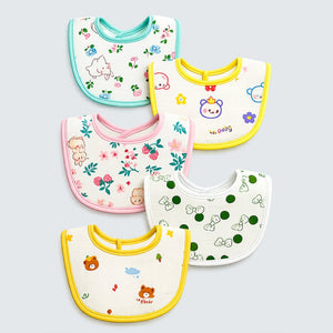 Little Surprise Box Muslin Bib Set 5PCS - Absorbent | The Mom Store - Bedding