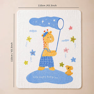 Little Surprise Box Muslin Cotton Blanket | The Mom Store - Giraffe Star Blanket