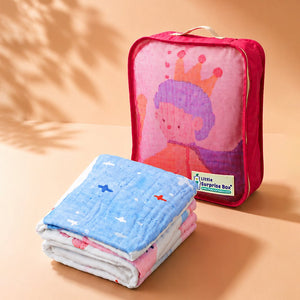 Little Surprise Box Muslin Cotton Blanket | The Mom Store - Bunny Ride Blanket