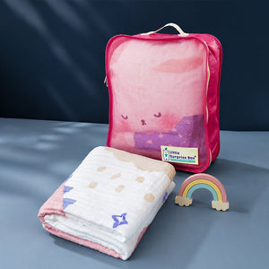 Little Surprise Box Muslin Cotton Blanket | The Mom Store - Sleeping Moon Blanket