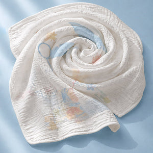 Little Surprise Box Muslin Cotton Blanket | The Mom Store - Giraffe Star Blanket