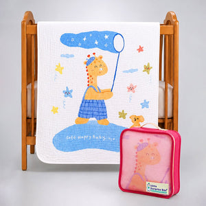 Little Surprise Box Muslin Cotton Blanket | The Mom Store - Giraffe Star Blanket