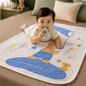 Little Surprise Box Muslin Cotton Blanket | The Mom Store - Giraffe Star Blanket