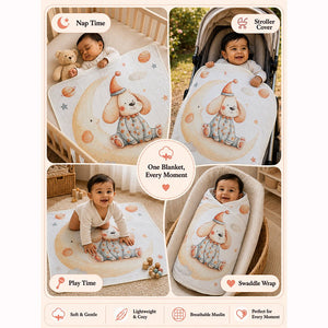 Little Surprise Box Muslin Cotton Blanket | The Mom Store - Puppy Dreams Blanket