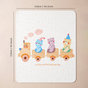 Little Surprise Box Muslin Cotton Blanket | The Mom Store - Bear Blanket
