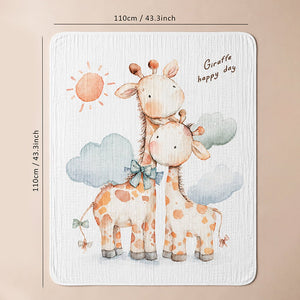 Little Surprise Box Muslin Cotton Blanket | The Mom Store - Giraffe Blanket