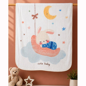Little Surprise Box Muslin Cotton Blanket | The Mom Store - Sleeping Moon Blanket