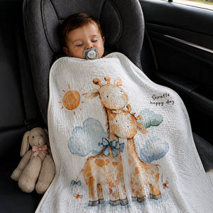 Little Surprise Box Muslin Cotton Blanket | The Mom Store - Giraffe Blanket