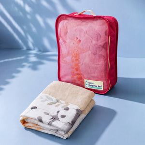Little Surprise Box Muslin Cotton Blanket | The Mom Store - Panda & Giraffe Blanket