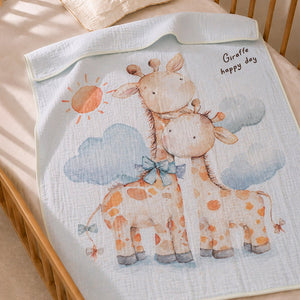 Little Surprise Box Muslin Cotton Blanket | The Mom Store - Giraffe Blanket