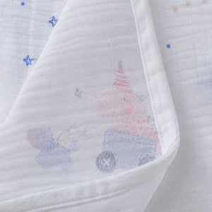 Little Surprise Box Muslin Cotton Blanket | The Mom Store - Happy Dino Blanket