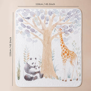 Little Surprise Box Muslin Cotton Blanket | The Mom Store - Panda & Giraffe Blanket