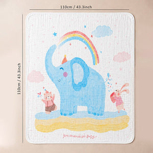 Little Surprise Box Muslin Cotton Blanket | The Mom Store - Elephant Blanket