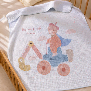 Little Surprise Box Muslin Cotton Blanket | The Mom Store - Construction Prince Blanket