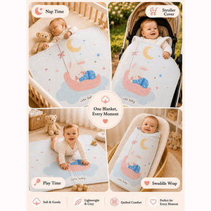 Little Surprise Box Muslin Cotton Blanket | The Mom Store - Sleeping Moon Blanket