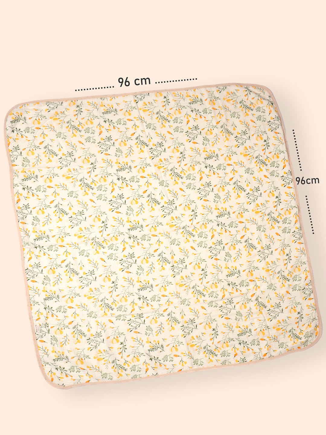 Little Surprise Box Muslin cotton blanket with 2 matching Napkins for Newborn & Infants - LSB - BKTNAPK - YELWFLOWR