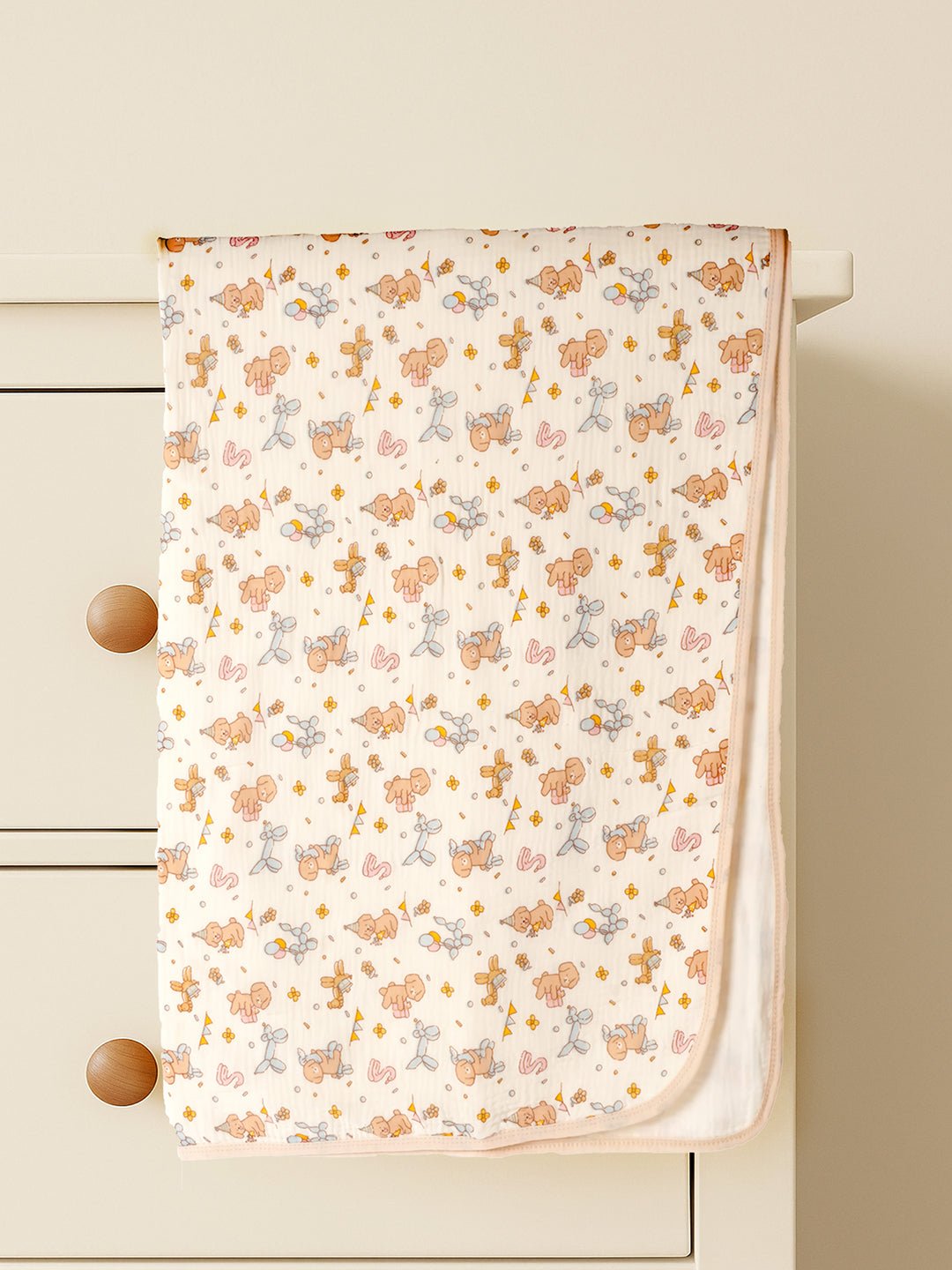 Little Surprise Box Muslin cotton blanket with 2 matching Napkins for Newborn & Infants - LSB - BKTNAPK - PUPPY