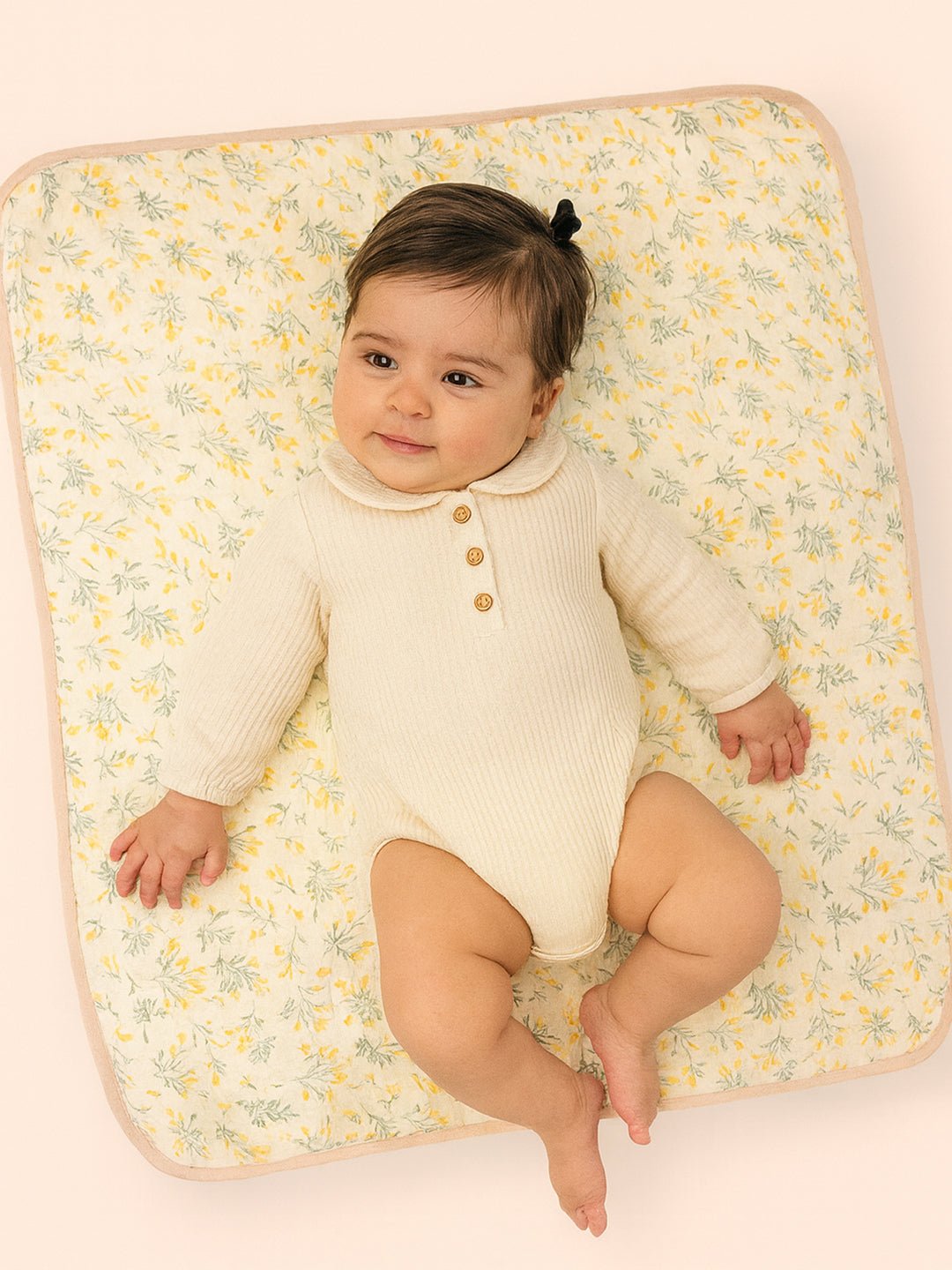 Little Surprise Box Muslin cotton blanket with 2 matching Napkins for Newborn & Infants - LSB - BKTNAPK - YELWFLOWR