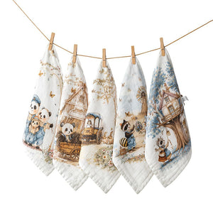 Little Surprise Box Muslin Cotton Napkins Set | The Mom Store - Muslin Napkins