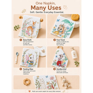 Little Surprise Box Muslin Cotton Napkins Set | The Mom Store - Muslin Napkins
