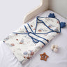 Little Surprise Box, Muslin cotton Wrapper with Hood for Newborn & Infants - LSB - BLNKT - BLUBALON - HOOD