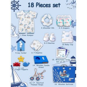 Little Surprise Box Nautical Baby Gift Set 23pcs | The Mom Store - Baby Gifting