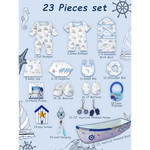 Little Surprise Box Nautical Boat Hamper 23pcs | The Mom Store - Baby Gifting