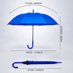 Little Surprise Box Navy Blue Border Umbrella | The Mom Store - Monsoon Wear