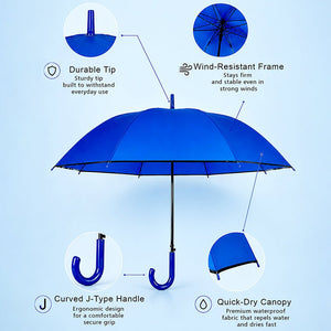 Little Surprise Box Navy Blue Border Umbrella | The Mom Store - Monsoon Wear