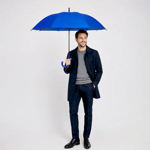 Little Surprise Box Navy Blue Border Umbrella | The Mom Store - Monsoon Wear