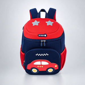 Little Surprise Box Navy Red Car Kids Backpack | The Mom Store - Back To School