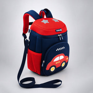 Little Surprise Box Navy Red Car Kids Backpack | The Mom Store - Back To School