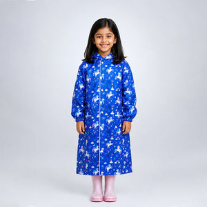 Little Surprise Box Navy Unicorn Raincoat | The Mom Store - S Kids Raincoat
