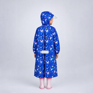 Little Surprise Box Navy Unicorn Raincoat | The Mom Store - S Kids Raincoat