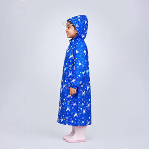 Little Surprise Box Navy Unicorn Raincoat | The Mom Store - S Kids Raincoat