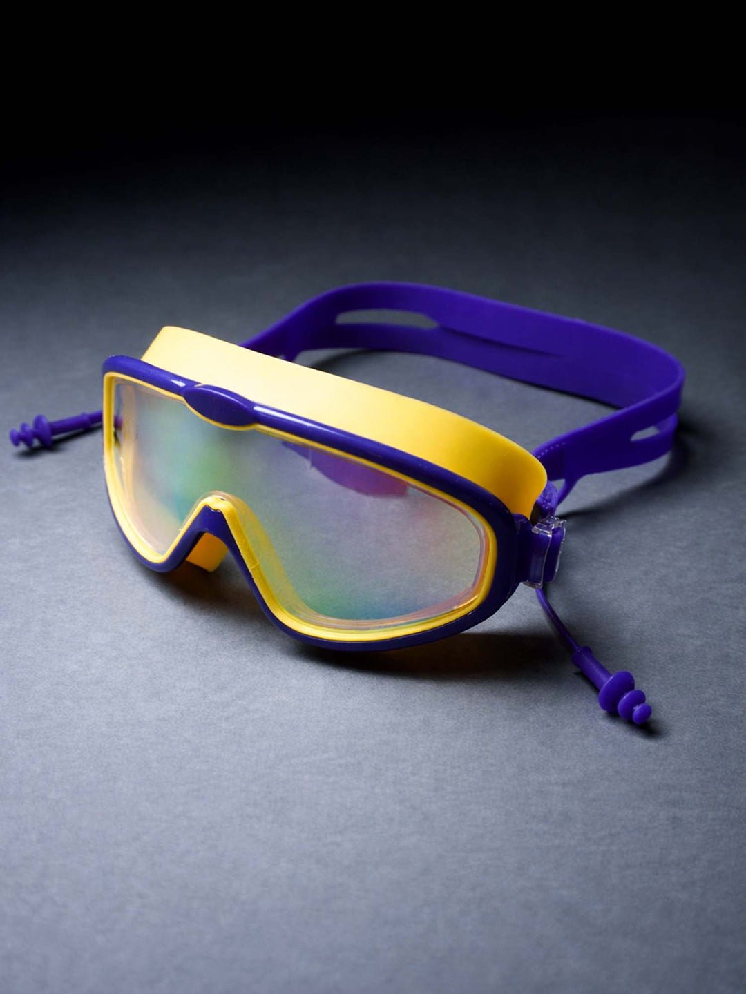 Little Surprise Box Navy & Yellow Anti - Fog UV Protection Leakproof Swim Goggles for Kids, 7–15 Years - Swim Goggles