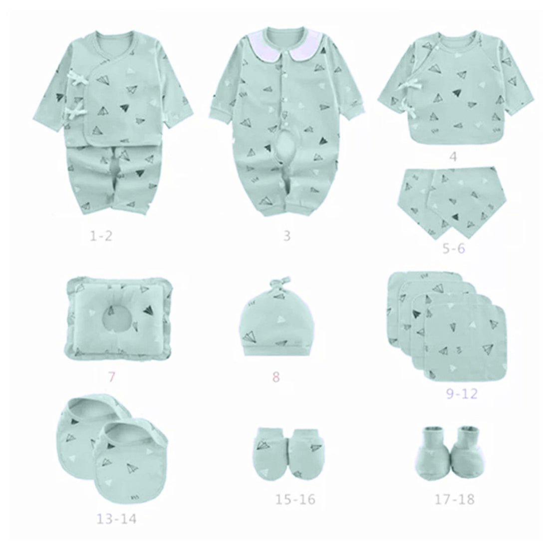 Little Surprise Box Newborn Baby Boy/Baby Girl 21pcs Gift Box - Mint green Baby Gift Sets