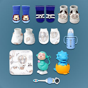 Little Surprise Box Newborn Baby Wooden Nautical House Gift Hamper - Blue Baby Gift Sets