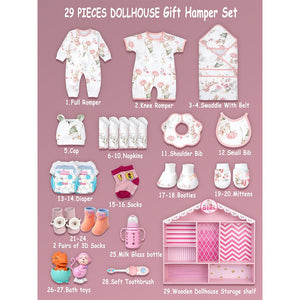 Little Surprise Box Newborn Baby Wooden Nautical House Gift Hamper - Pink Baby Gift Sets