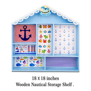 Little Surprise Box Newborn Baby Wooden Nautical House Gift Hamper - Blue Baby Gift Sets