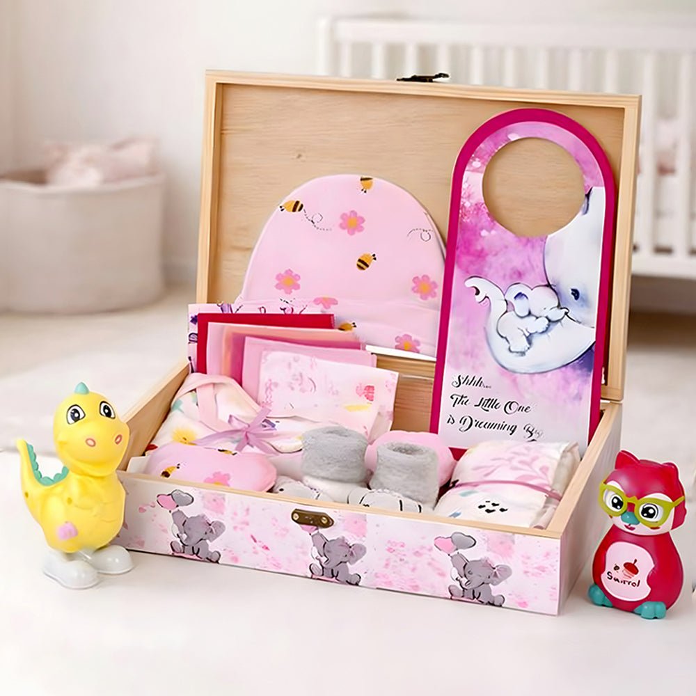 Little Surprise Box Newborn Little Pinewood Gift Hamper Box Set - Pink Baby Gift Sets
