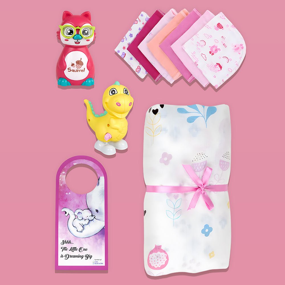 Little Surprise Box Newborn Little Pinewood Gift Hamper Box Set - Pink Baby Gift Sets