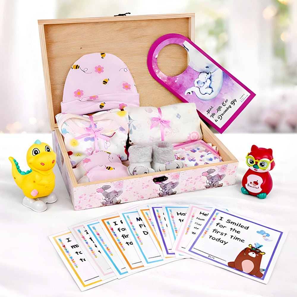 Little Surprise Box Newborn Little Pinewood Gift Hamper Box Set - Pink Baby Gift Sets