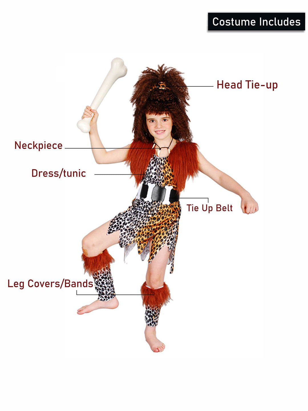 Little Surprise Box, Old Age Jungle Boy, Halloween Costume Fancy Dress Up - LSB - HWC - JUNGLEBOY - 7 - 9Y